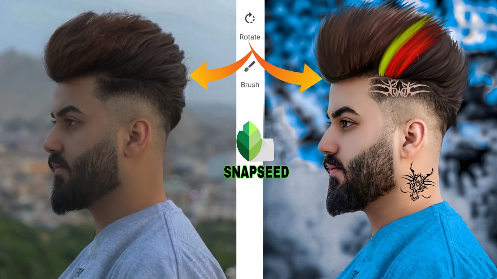 Snapseed hair png editing and backgrounds photo editing tutorial