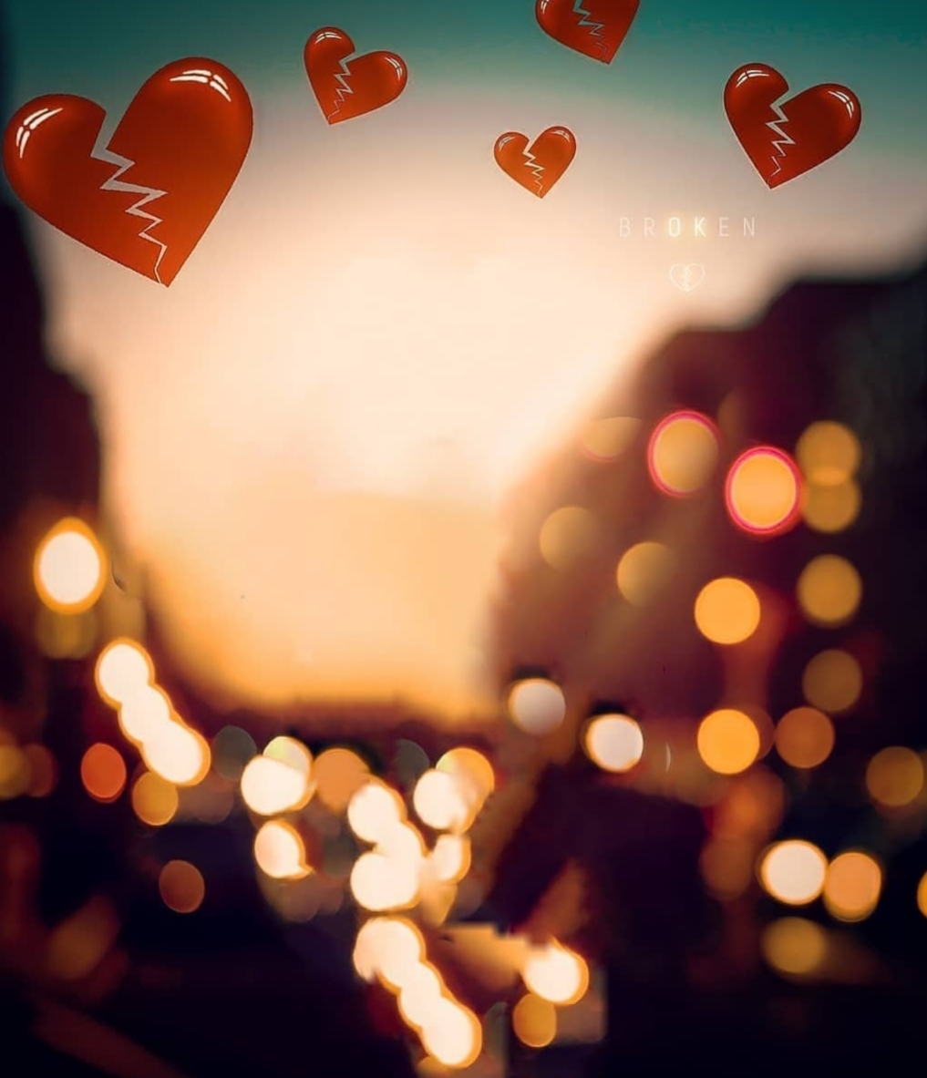 Night heart background