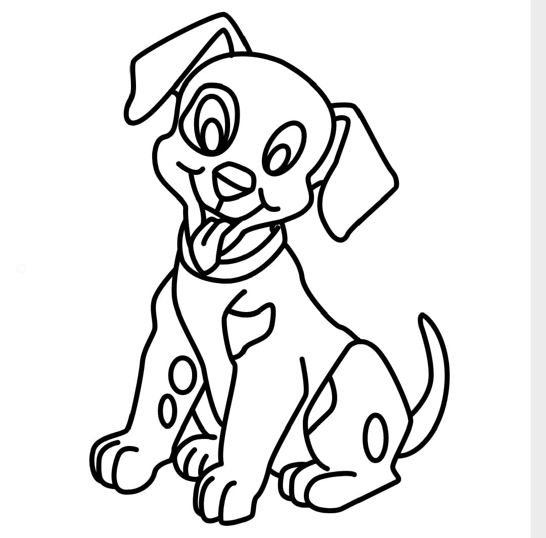 cute dog drawing step by step || simple dog images