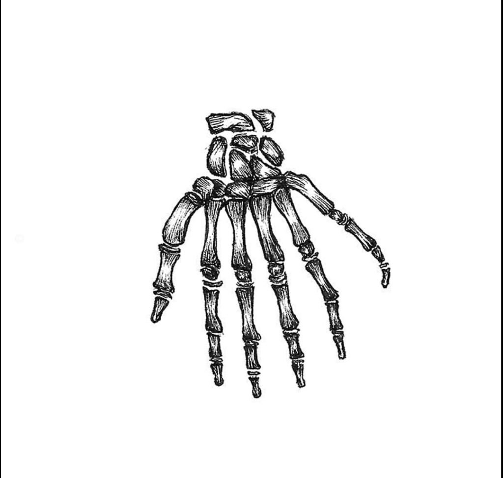 skeleton hand drawing 30 easy ideas