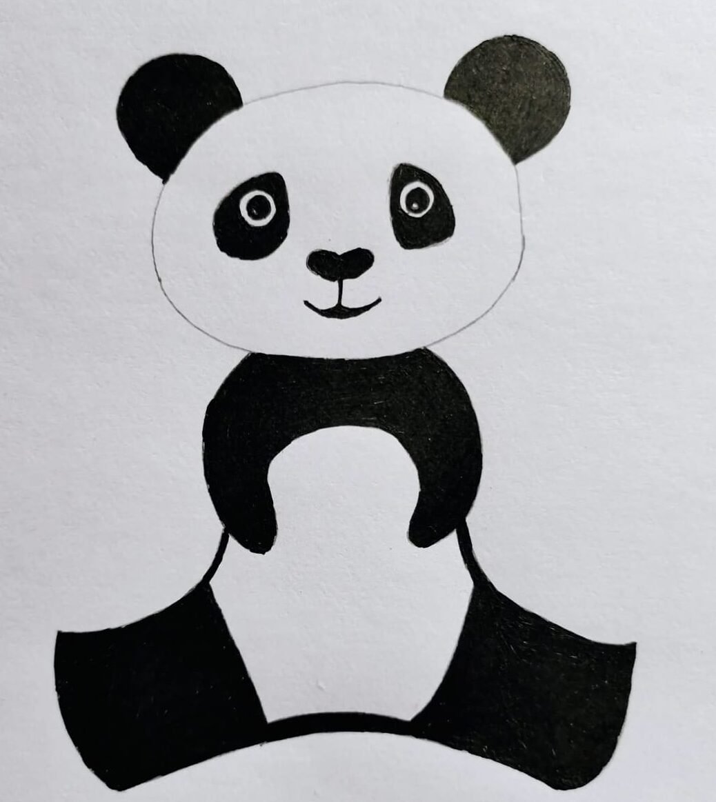 How to draw a cute simple panda - B+C Guides