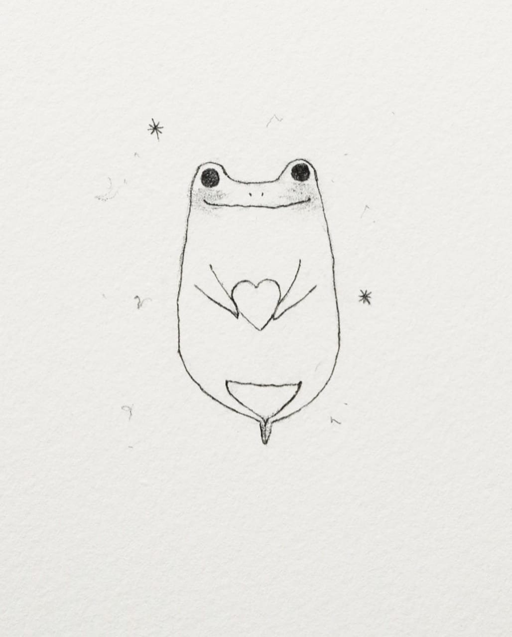 Cute Frog Drawing - Etsy
