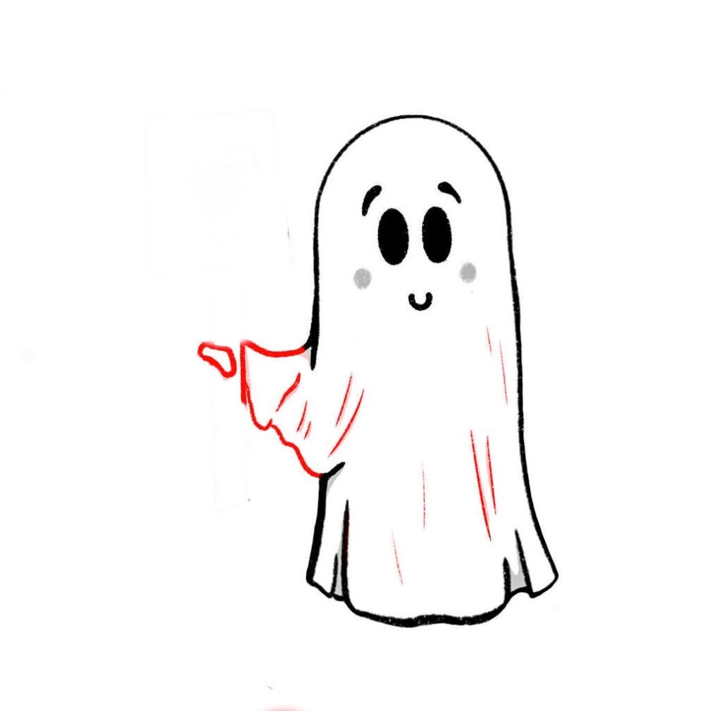 Cute cartoon ghost set stock vector. Illustration of clipart - 135047353