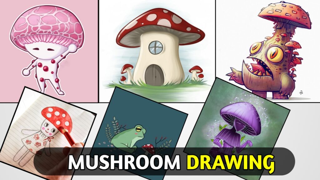 cute mushroom drawing