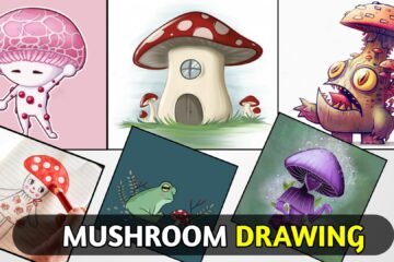 cute mushroom drawing