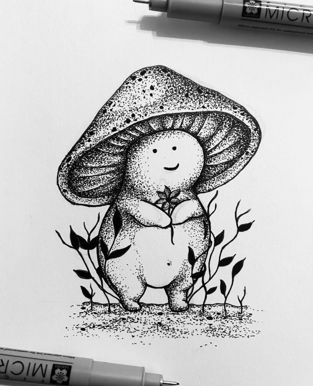 cool mushrooms drawings