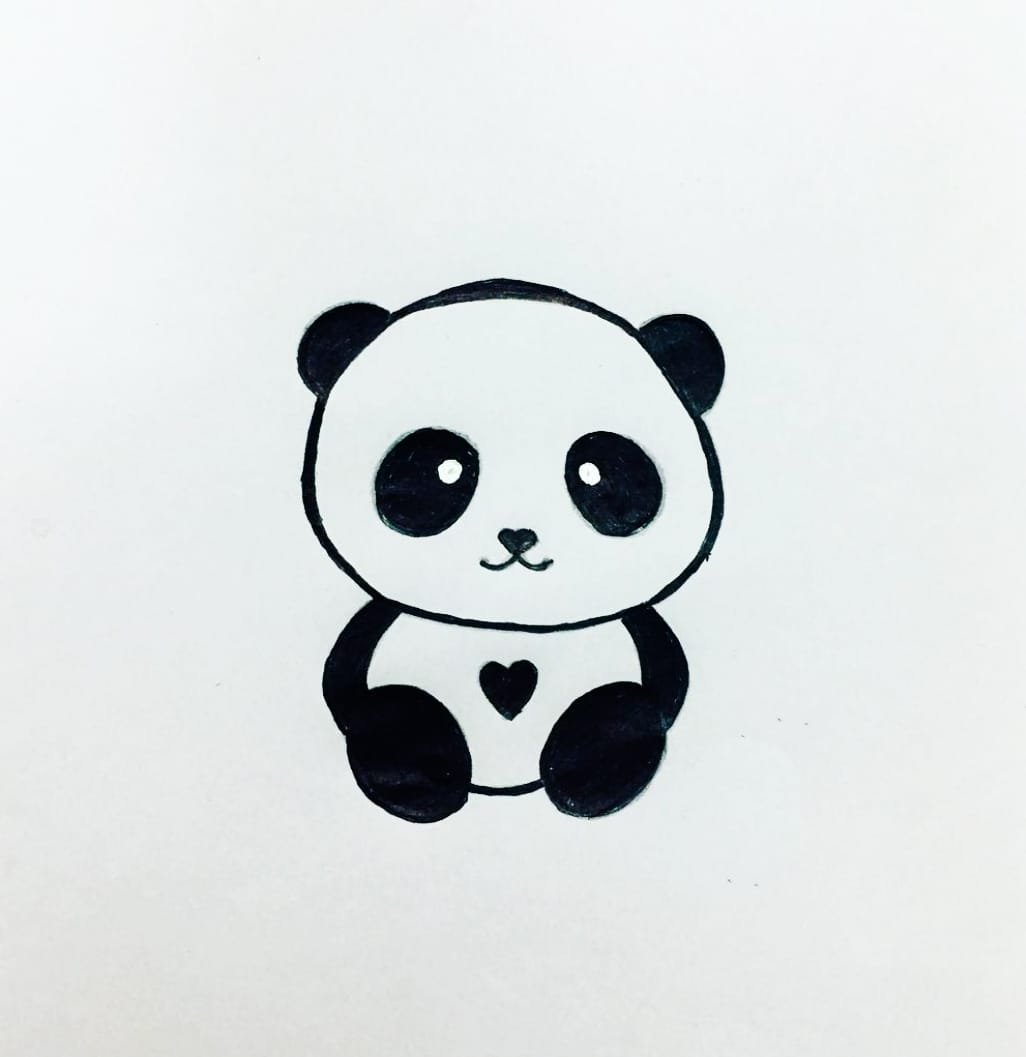 How to Draw a Cartoon Panda Bear