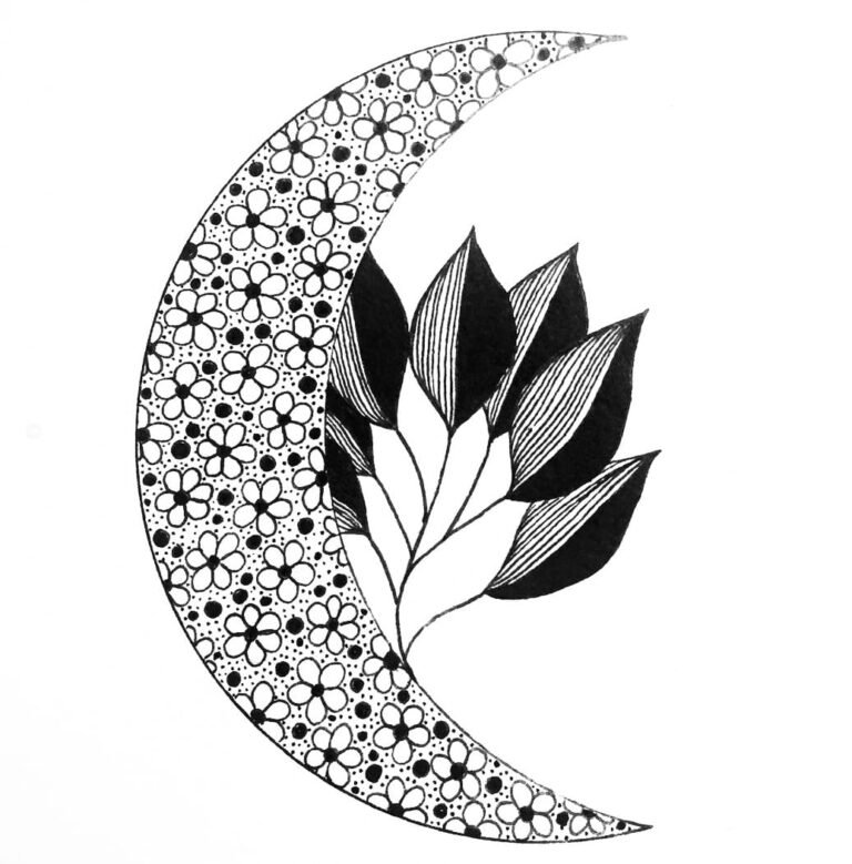 crescent moon drawing 3 step free picture moon draw ideas