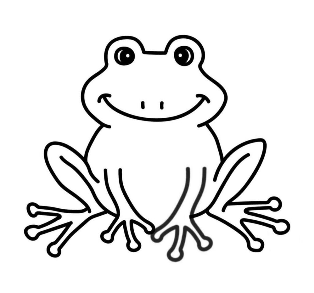 draw a frog with pencil

