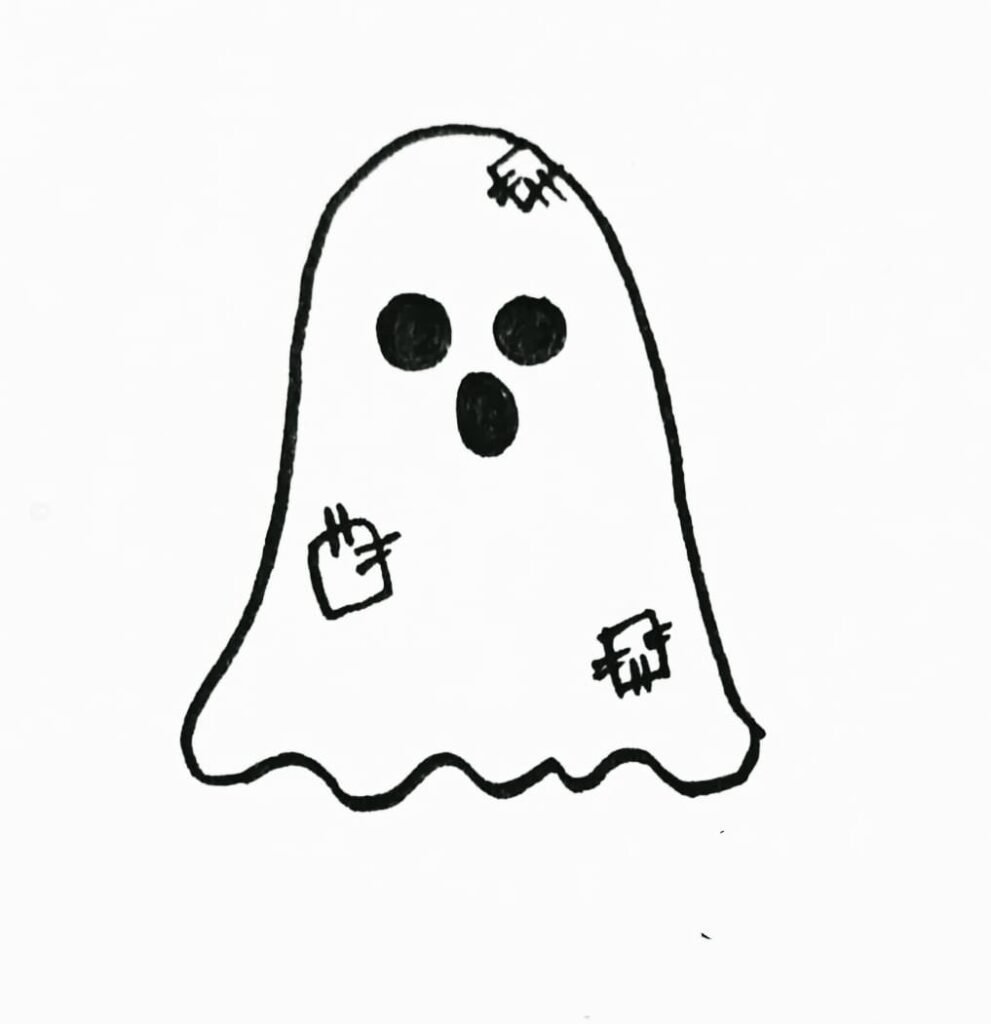 little ghost drawing