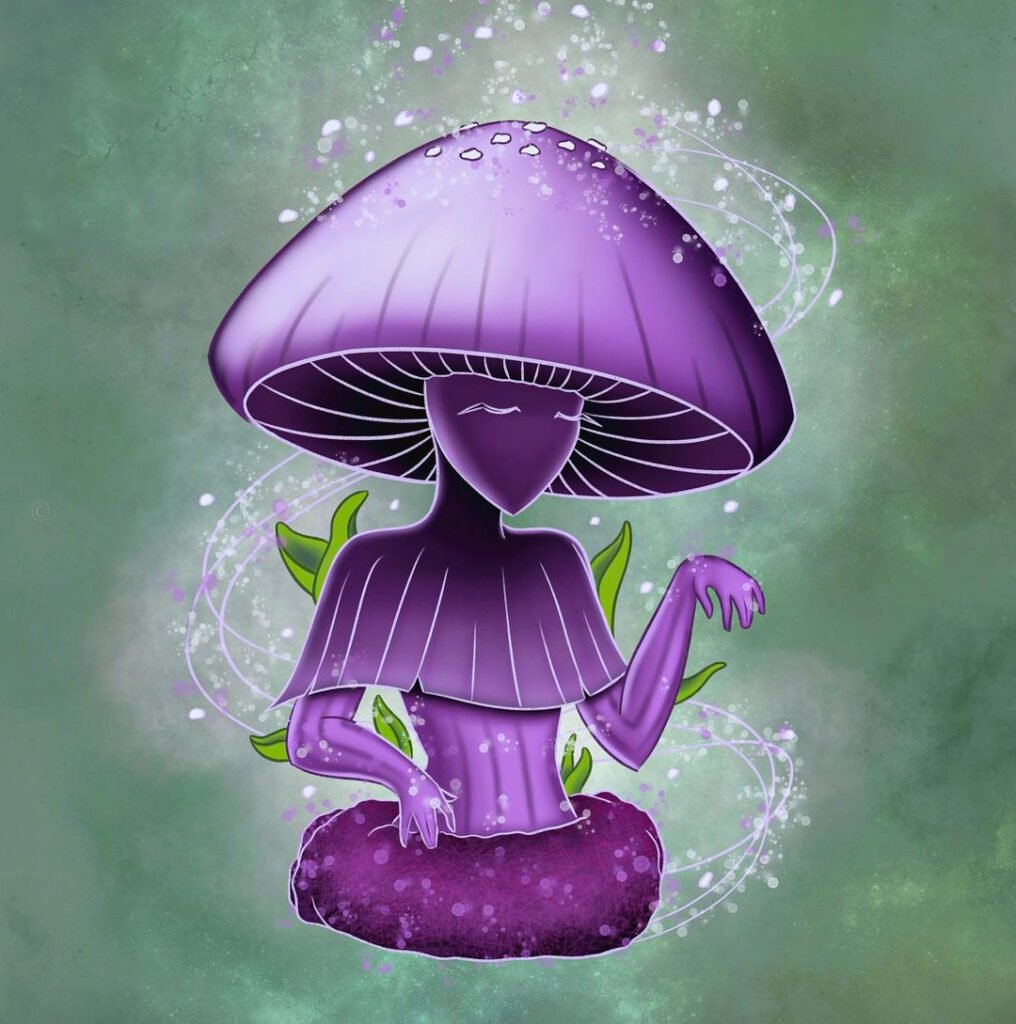 magical mushroom drawing