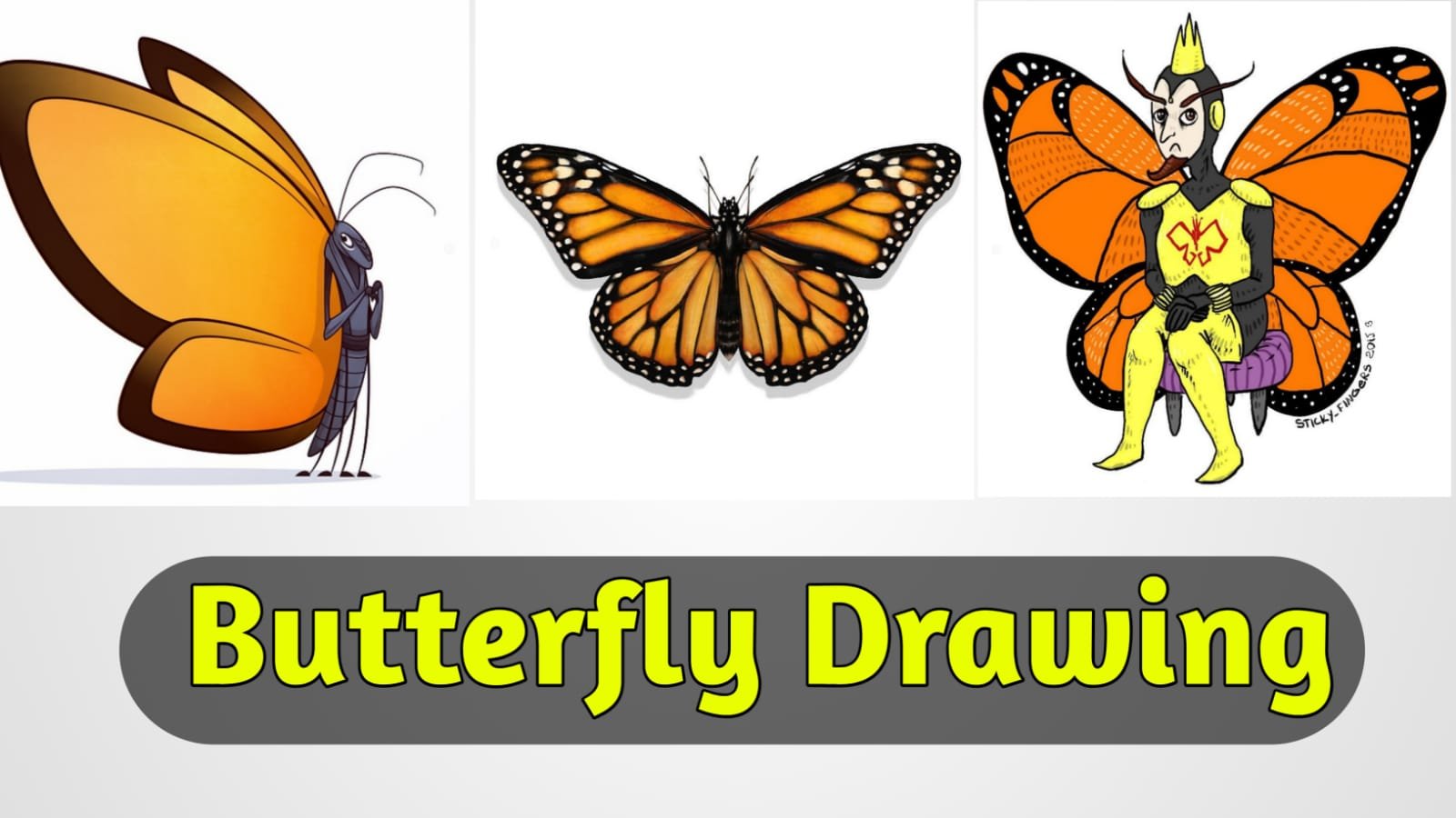 Realistic 3D Monarch Butterfly Drawing Cut Out | Behance :: Behance