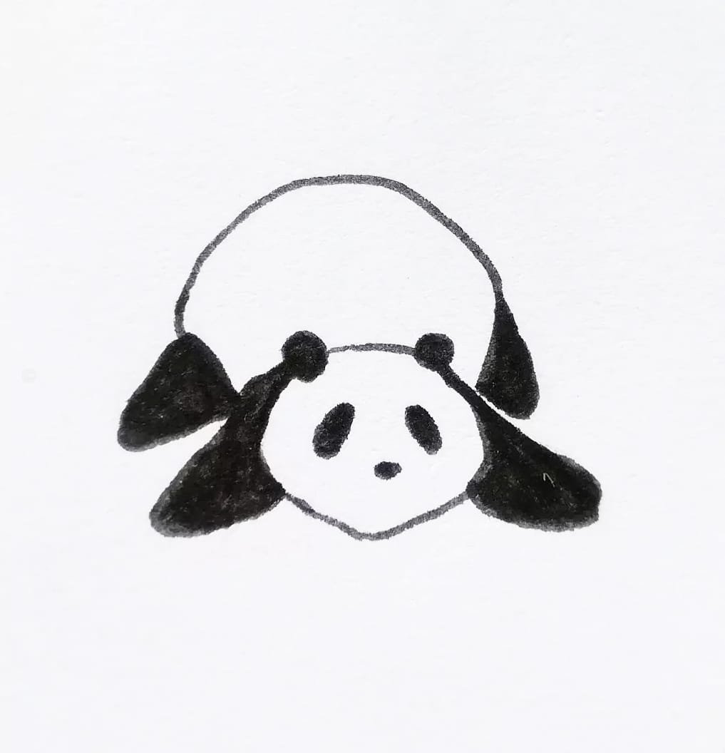 Cute panda sketch, done by Keysha-chan on DA. | Panda art, Panda drawing,  Panda painting