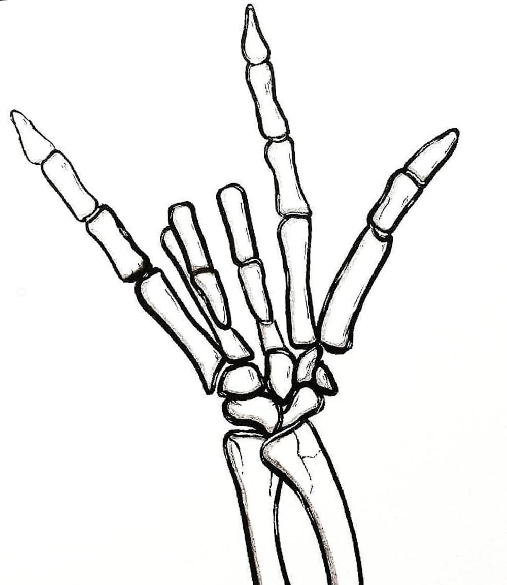 simple skeleton drawing