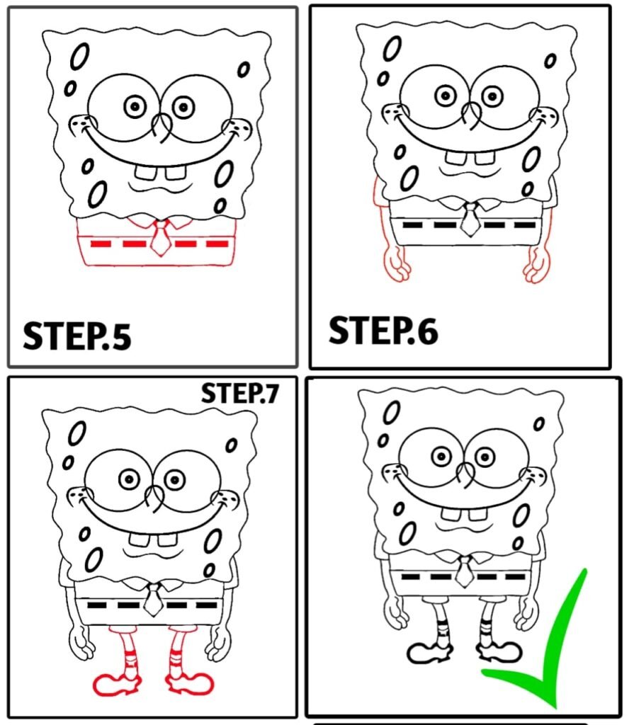 How to Draw Spongebob Squarepants - Really Easy Drawing Tutorial