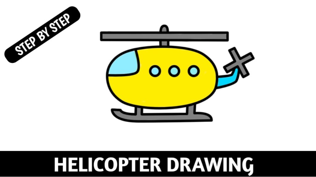 Helicopter drawing step by step