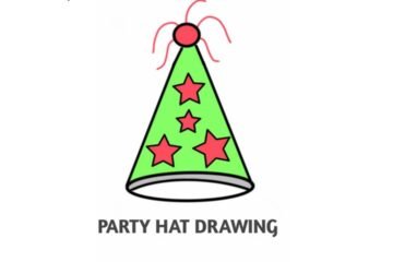 Party hat drawing Easy step