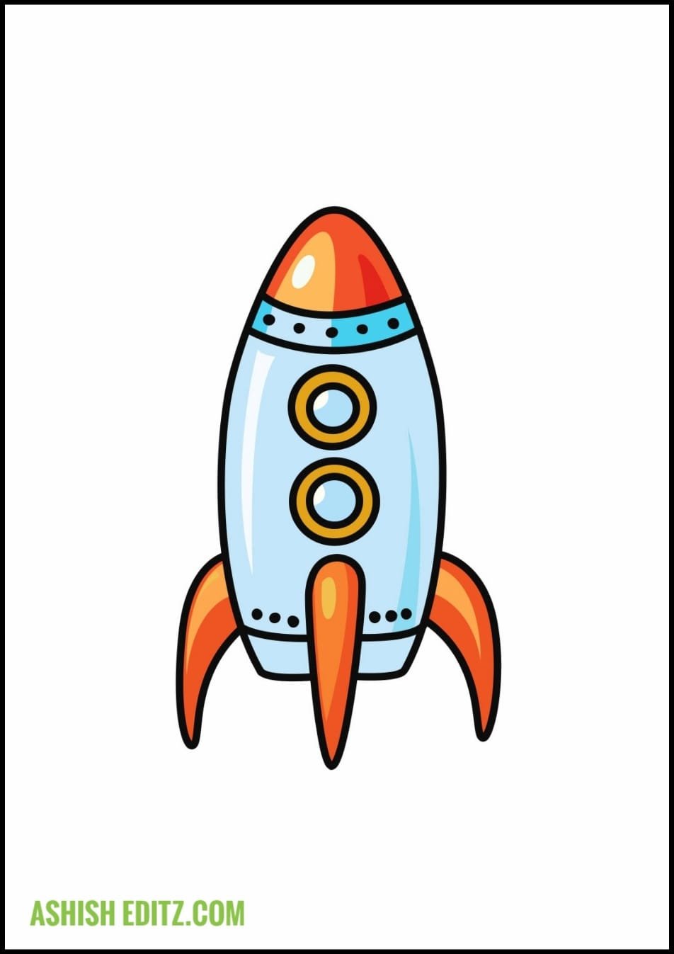 How to draw A rocket ship drawing - Rocket Ship Drawing 1 