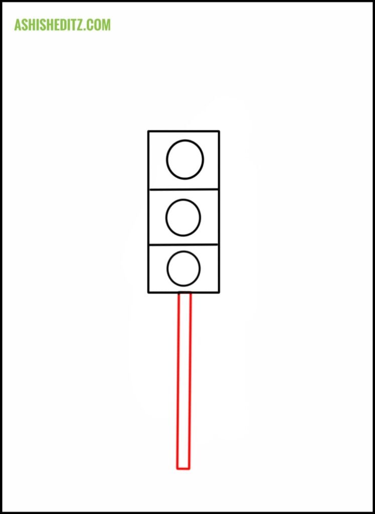 How to drawA traffic light drawing step by step