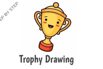 Trophy drawing 5 easy steps