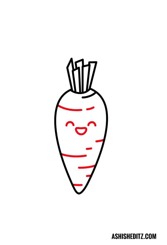 How to draw a Carrot | Carrot Easy Draw Tutorial - YouTube