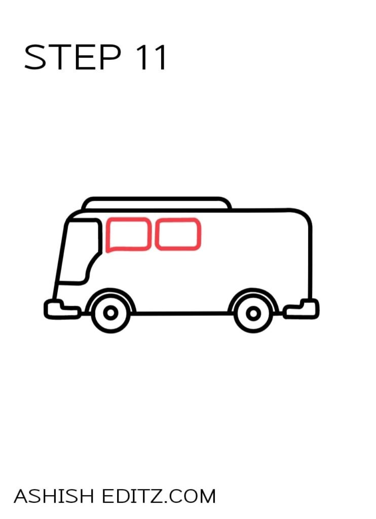 how to draw a rv step by step
