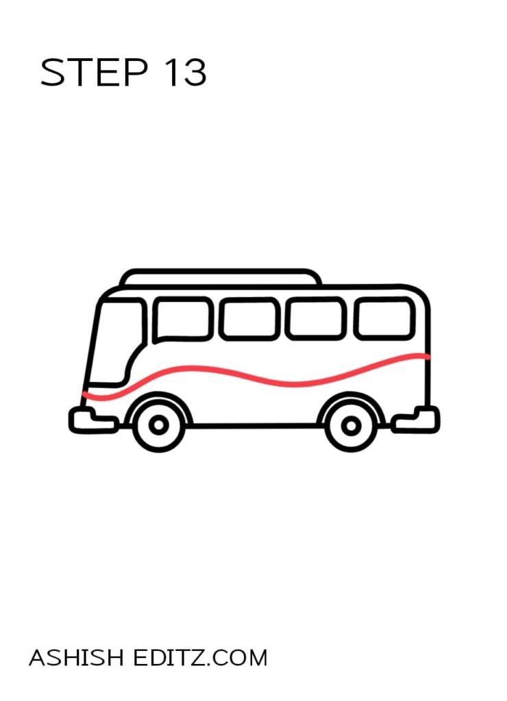 Bus Drawing Sketch - Drawing Skill