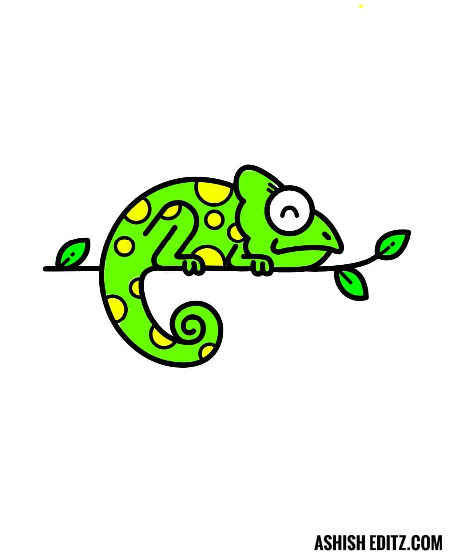 chameleon drawing