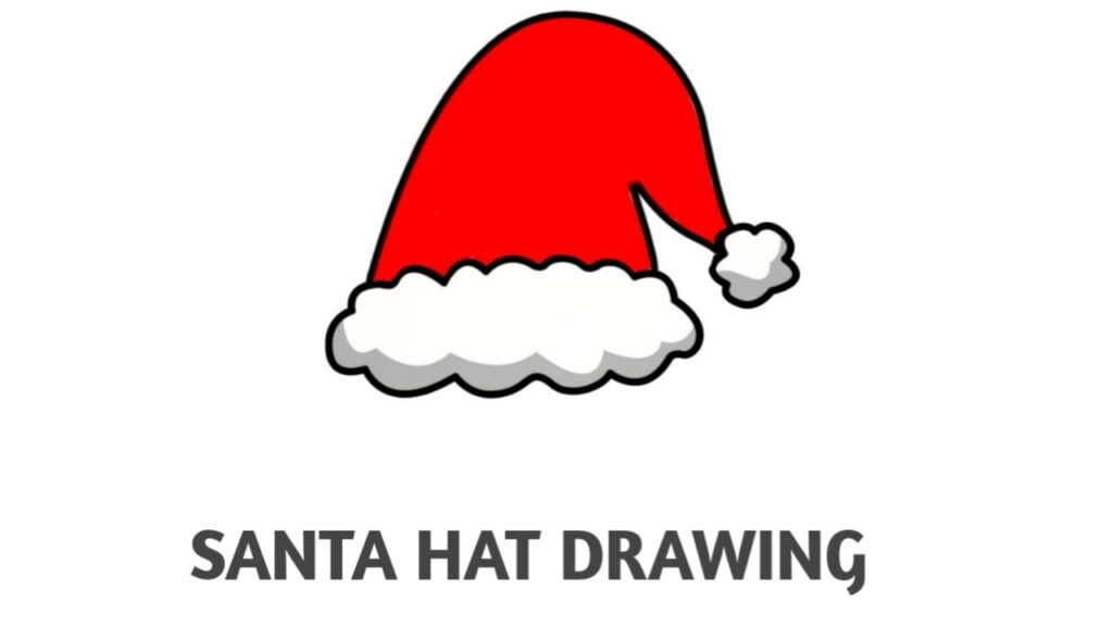 christmas Santa hat drawing