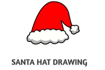 christmas Santa hat drawing