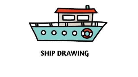 Ship Drawing and Coloring