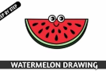 draw watermelon step by step