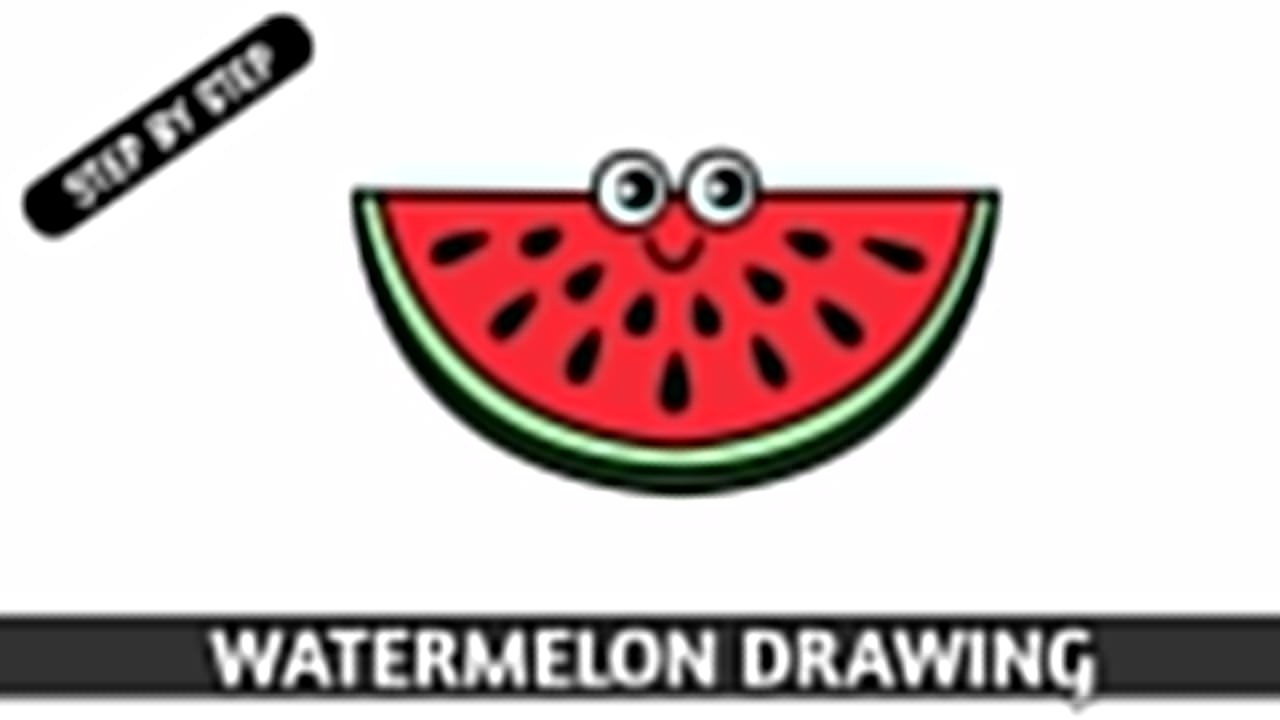 Easy Watermelon Drawing | How To Draw Watermelon Step By Step For Kids 🍉🍉  | By Junior's ArtFacebook