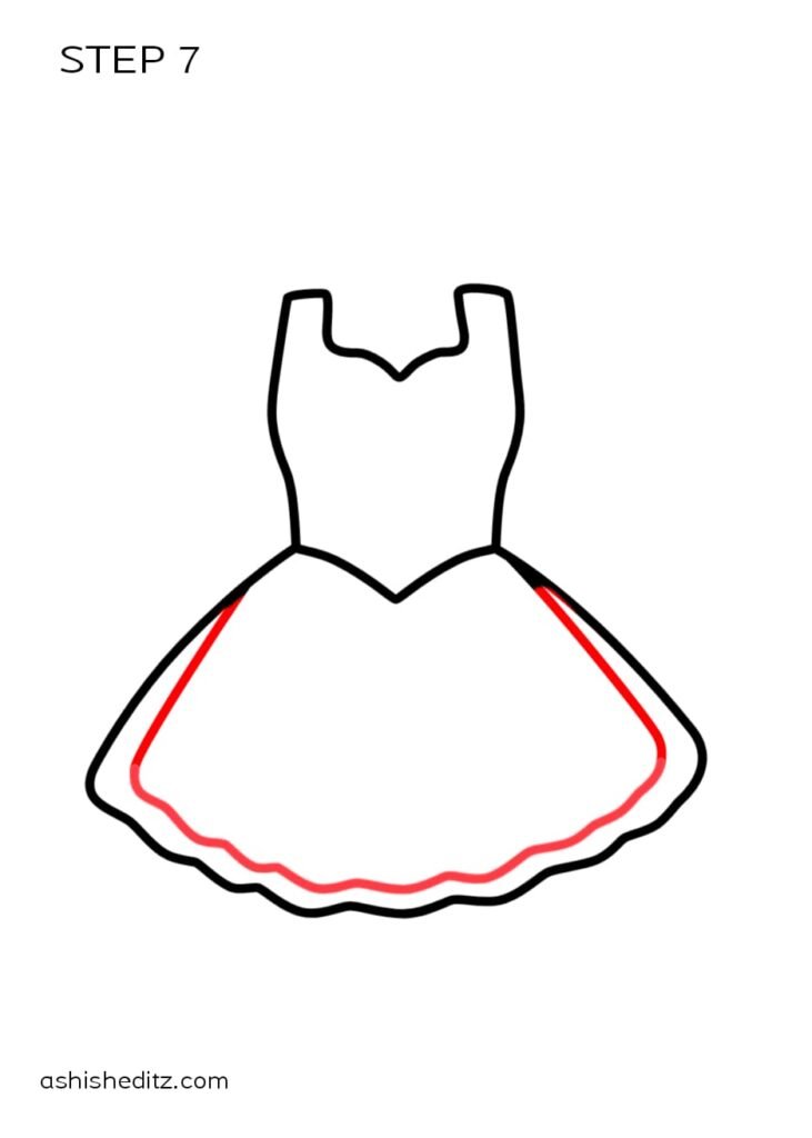 How to draw Beautiful Line art dress/ dress design/ fashion illustration/  sketch/ drawing - YouTube