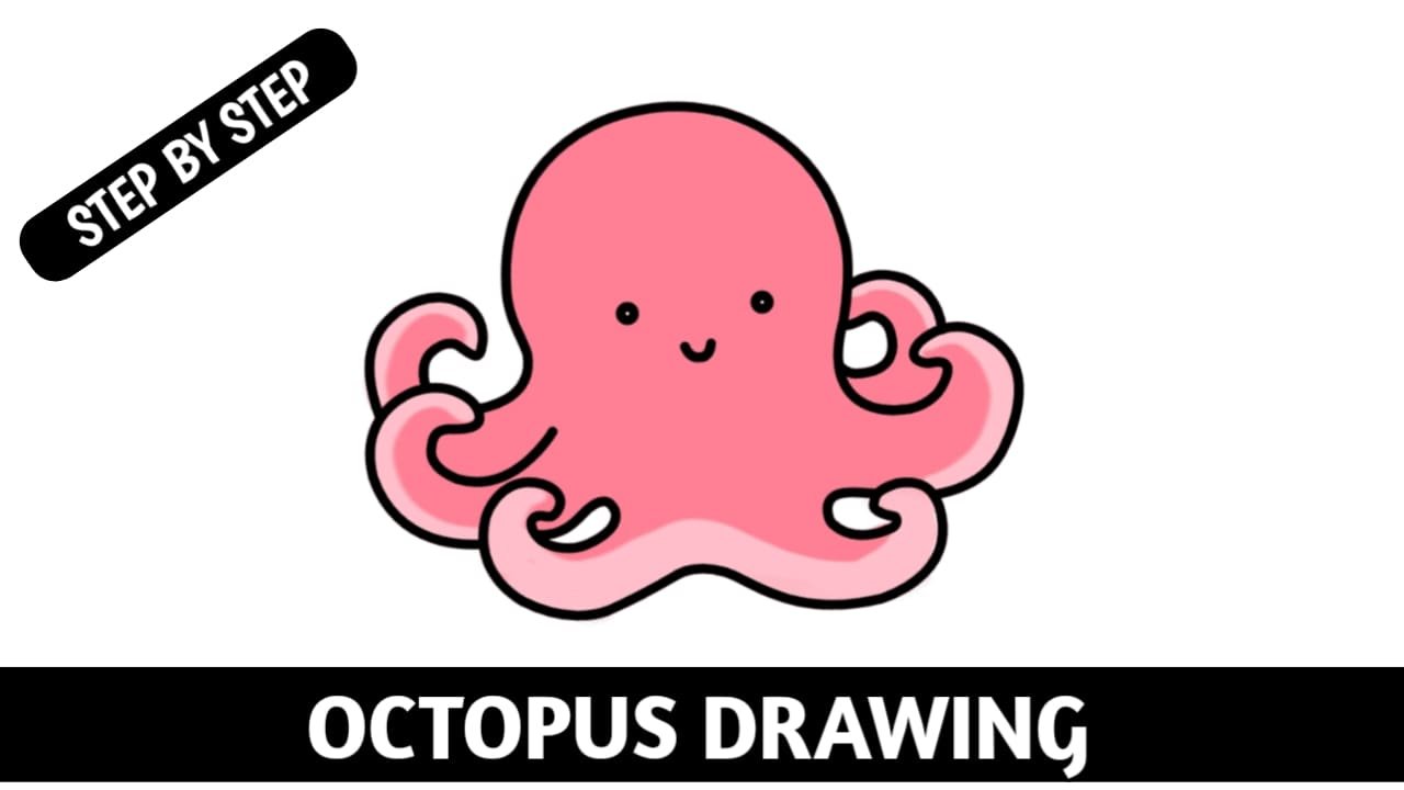 Octopus like vector drawing, white background, in the octopus use this color:  royalblue, lightsteelblue, black and darkgrey on Craiyon
