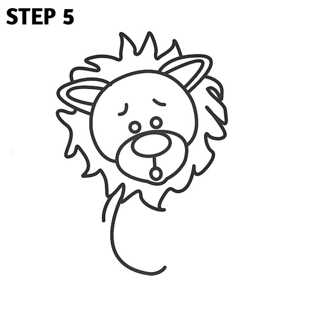 Easy step Draw a Cute Lion king Rraawrr!! #drawinglion #artforkids #d... |  TikTok