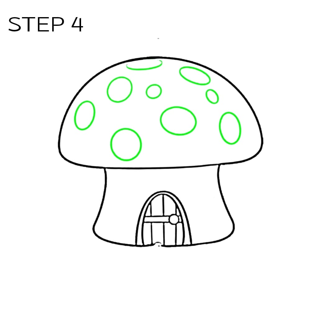 mushroom house drawing
