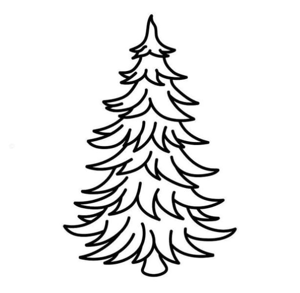 Christmas tree set sketches. Conifer spruce. New year fir-tree postcard.  Hand drawn contour vector blue outline. Stock Vector by ©ilyakalinin  421350172