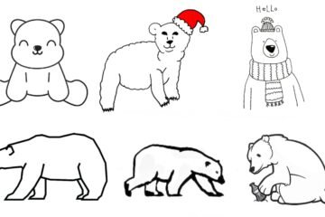 all polar bear drawing