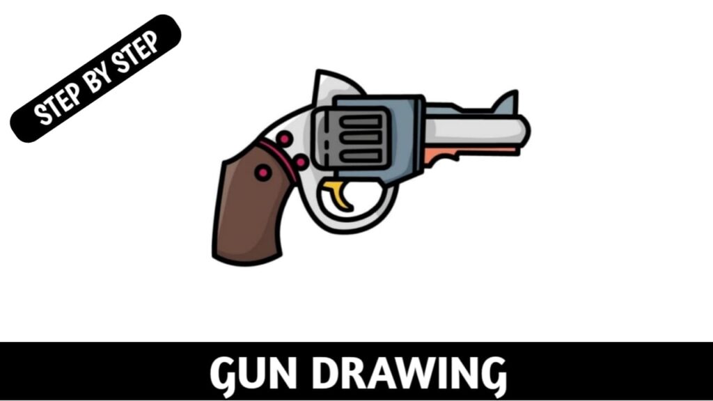 step by step gun drawing