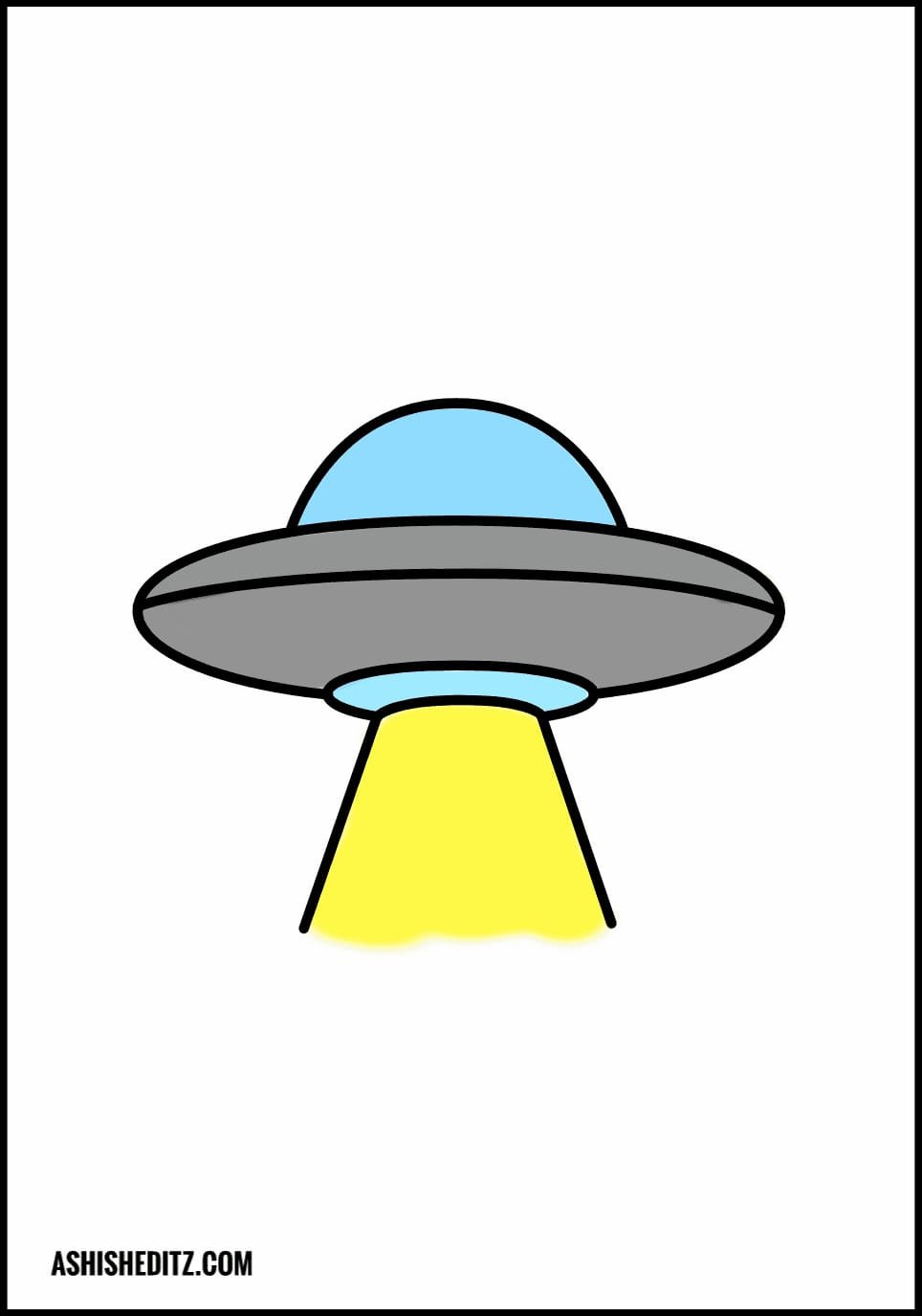 How To UFO Drawing [ 4 steps ] Tutorial