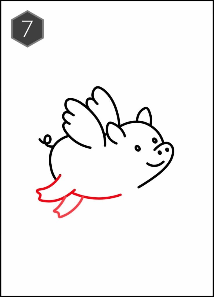 Drawing Pig easy for kids - drawing123.com | Pig drawing, Cute pigs, Drawing  themes