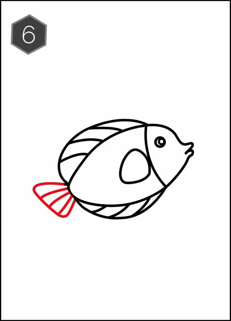 how to draw a simple fish for kids