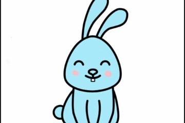 Easy bunny rabbit drawing