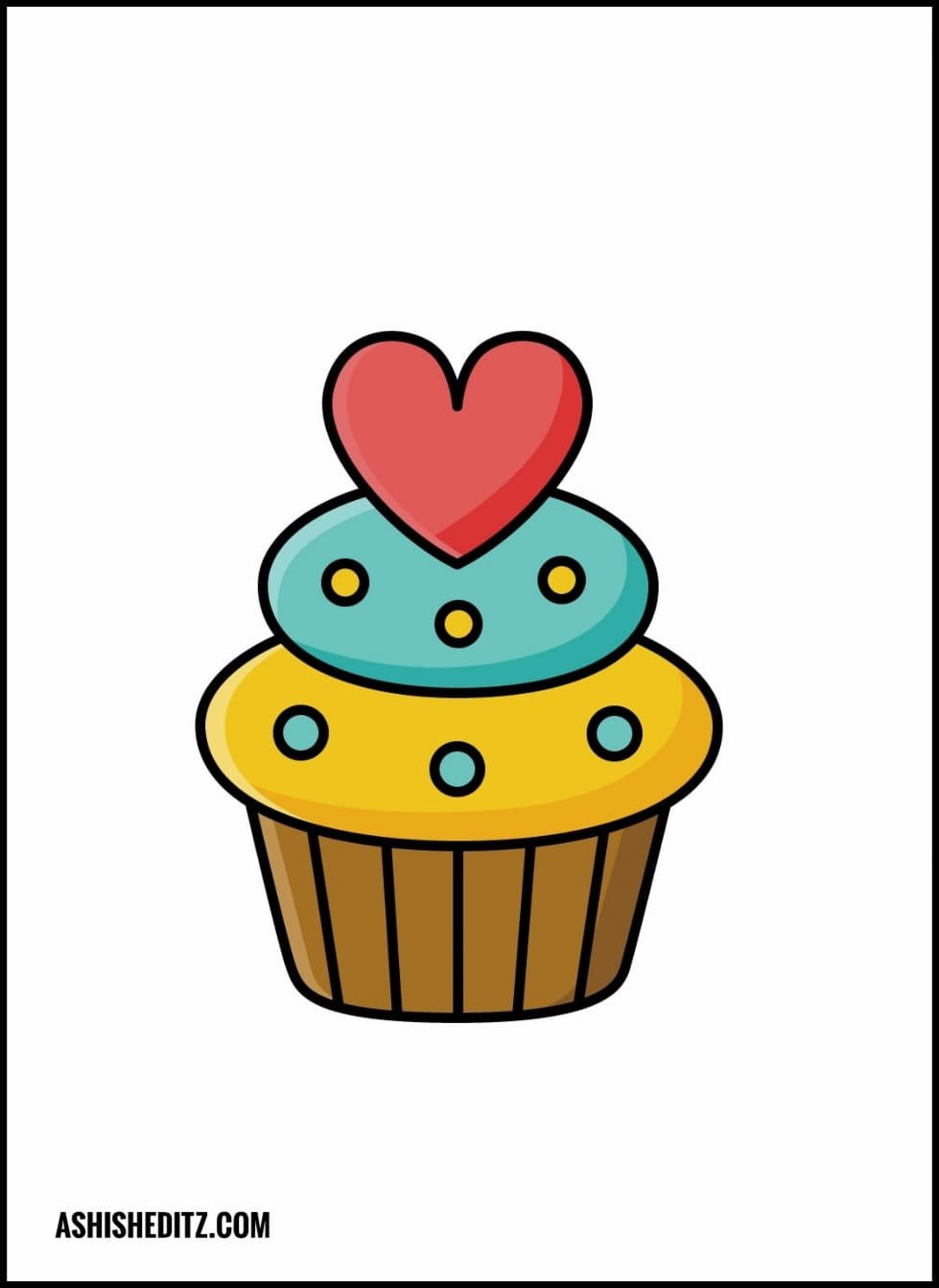 cute cupcake drawing