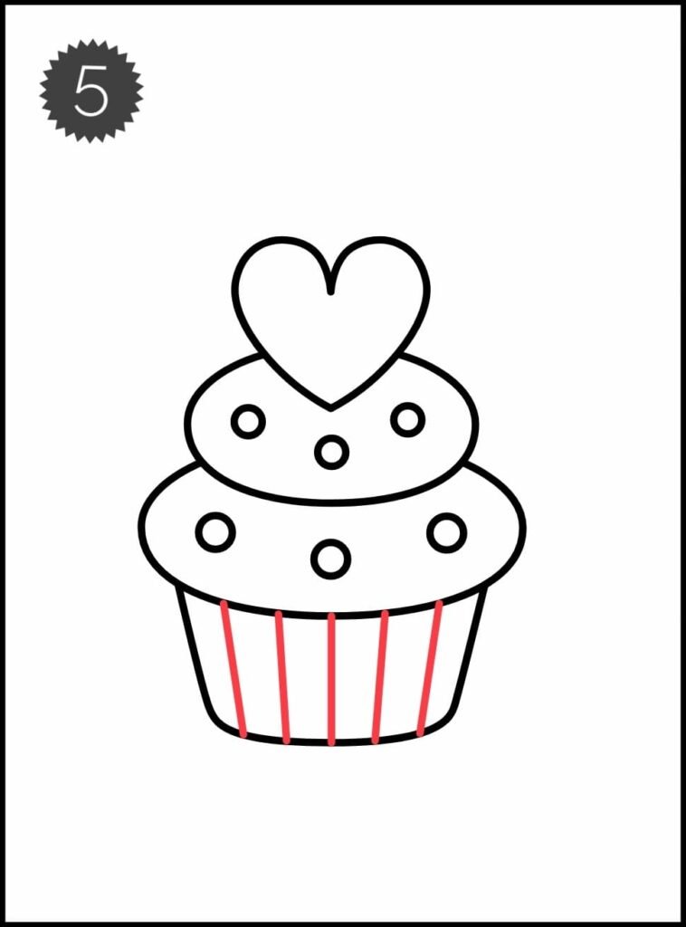 cupcake drawing for kids