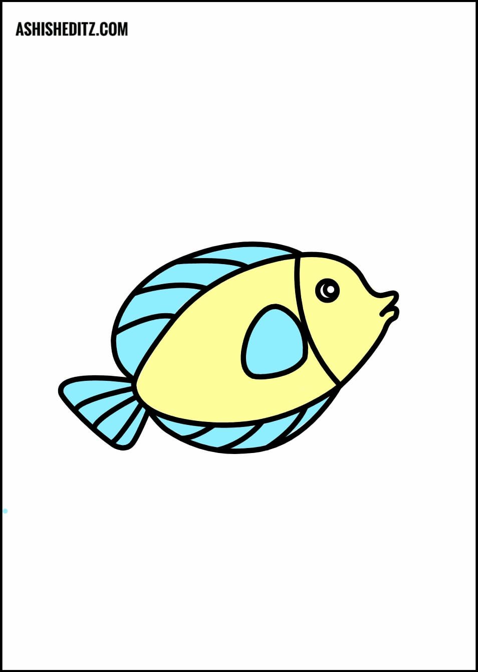 coral reef fish drawing