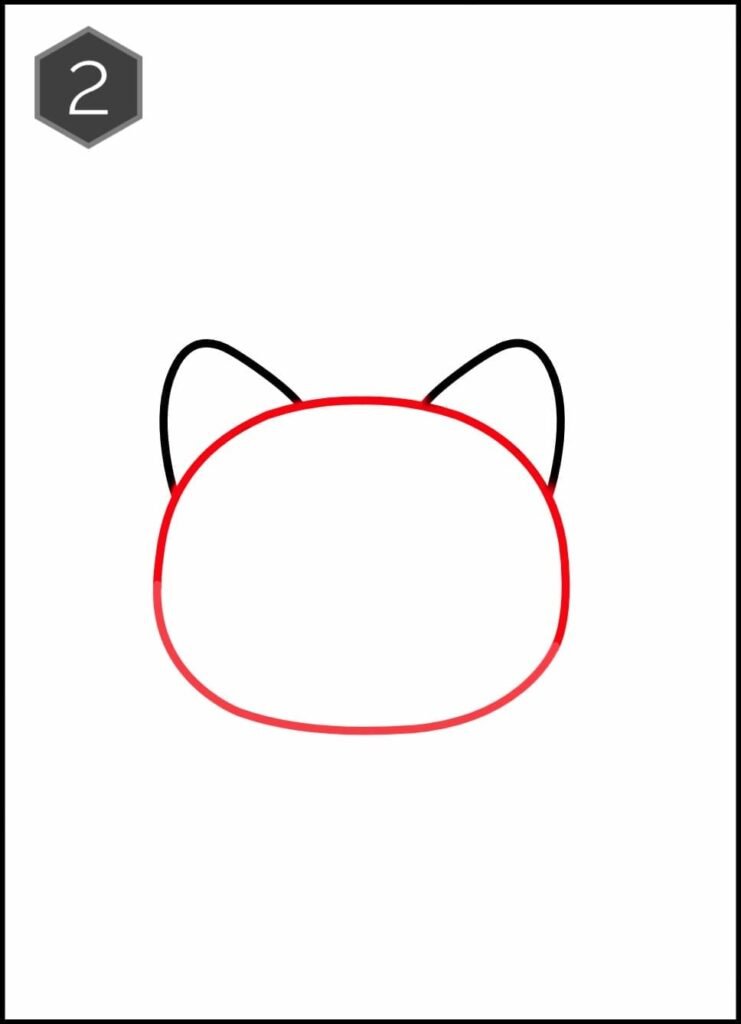 how to draw a cat face