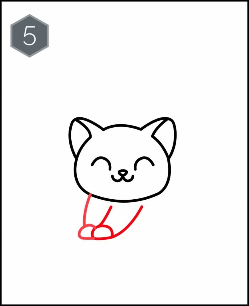Drawing A Cute Kitten Step By Step Background, Cat Picture To Draw Easy, Cat,  Kitten Background Image And Wallpaper for Free Download