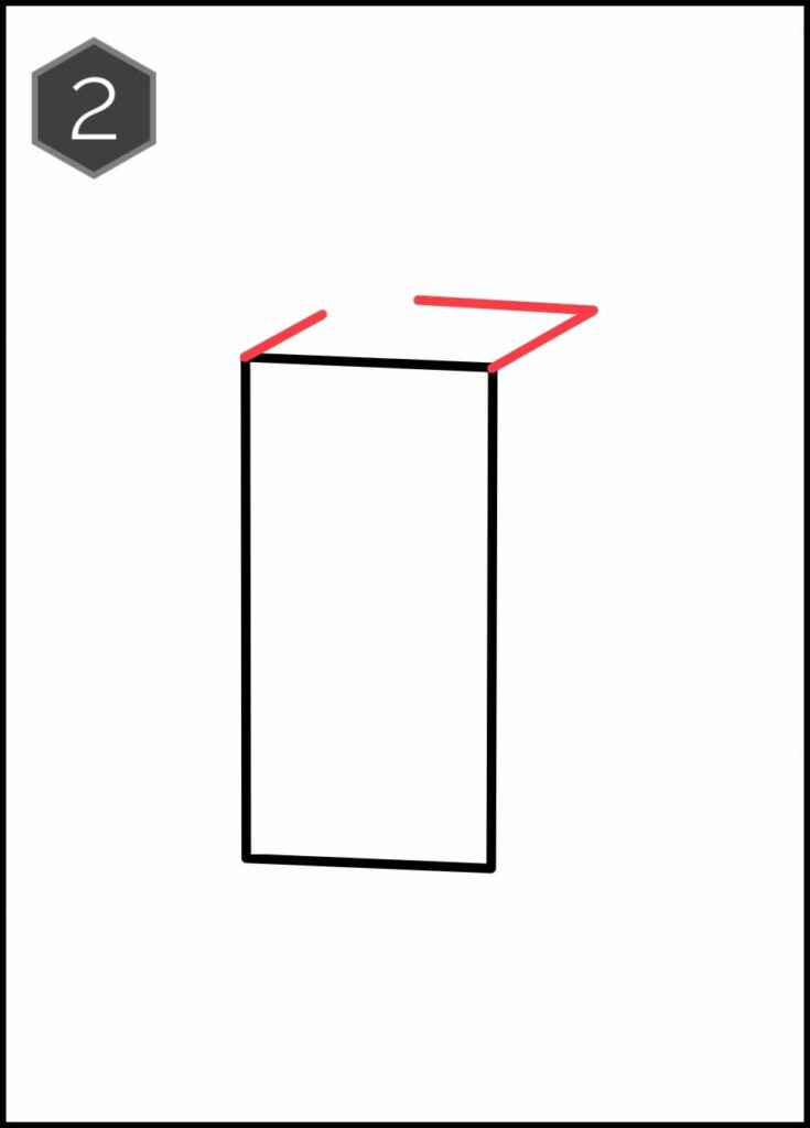  Draw the outline of a quadrilateral